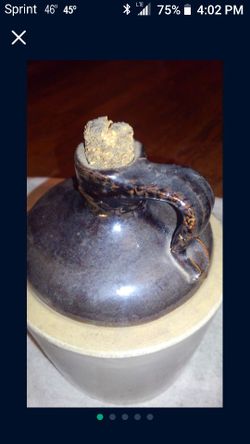 8in. Tall Crock Moon Shine Jug $30