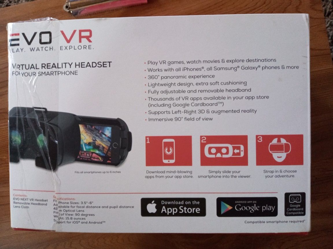 EVO VR Virtual Reality Headset For Smartphones