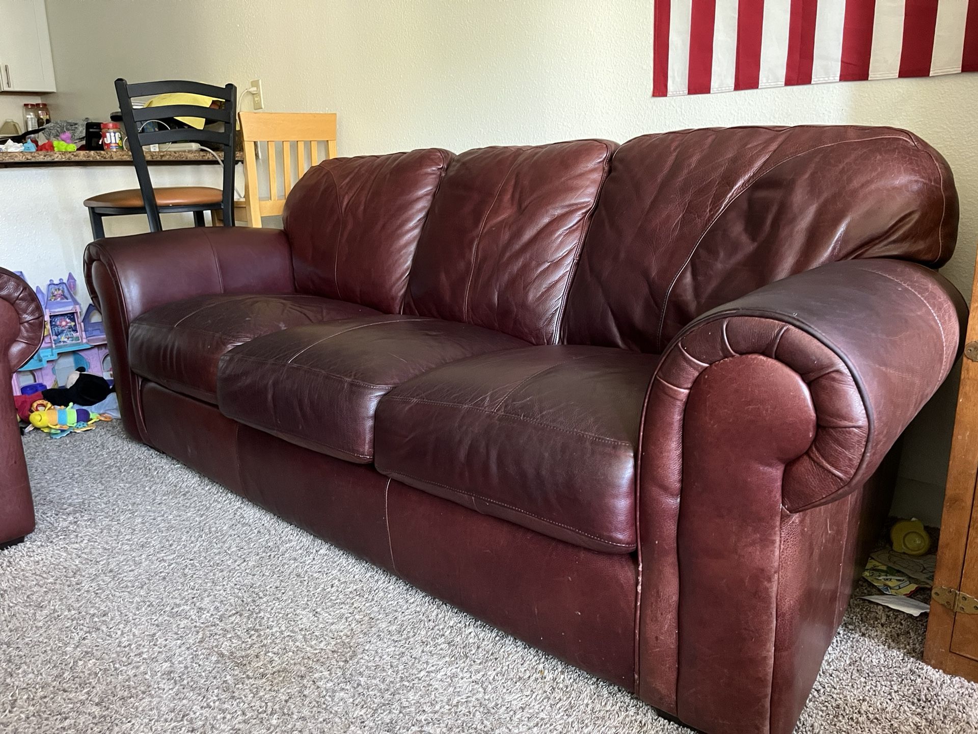 Genuine Leather Couch (Moving Sale)