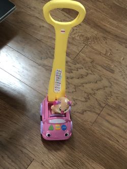 Girls push toy