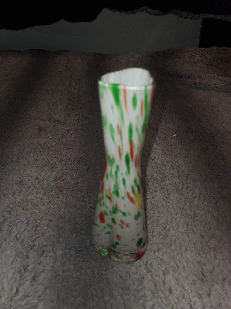 Murano Glass Bud Vase, Contemporary, Made in Italy Vintage 