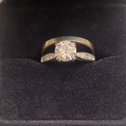 1.5 Total Carat Moissanite Engagement Ring