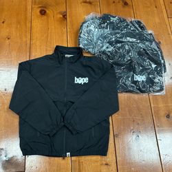 Bape bapesta black windbreaker