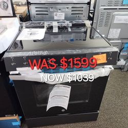 GE 30" SLIDE In Electric Convection Range With Air Fry And Easy Wash