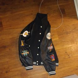 Leather Varsity Jacket 