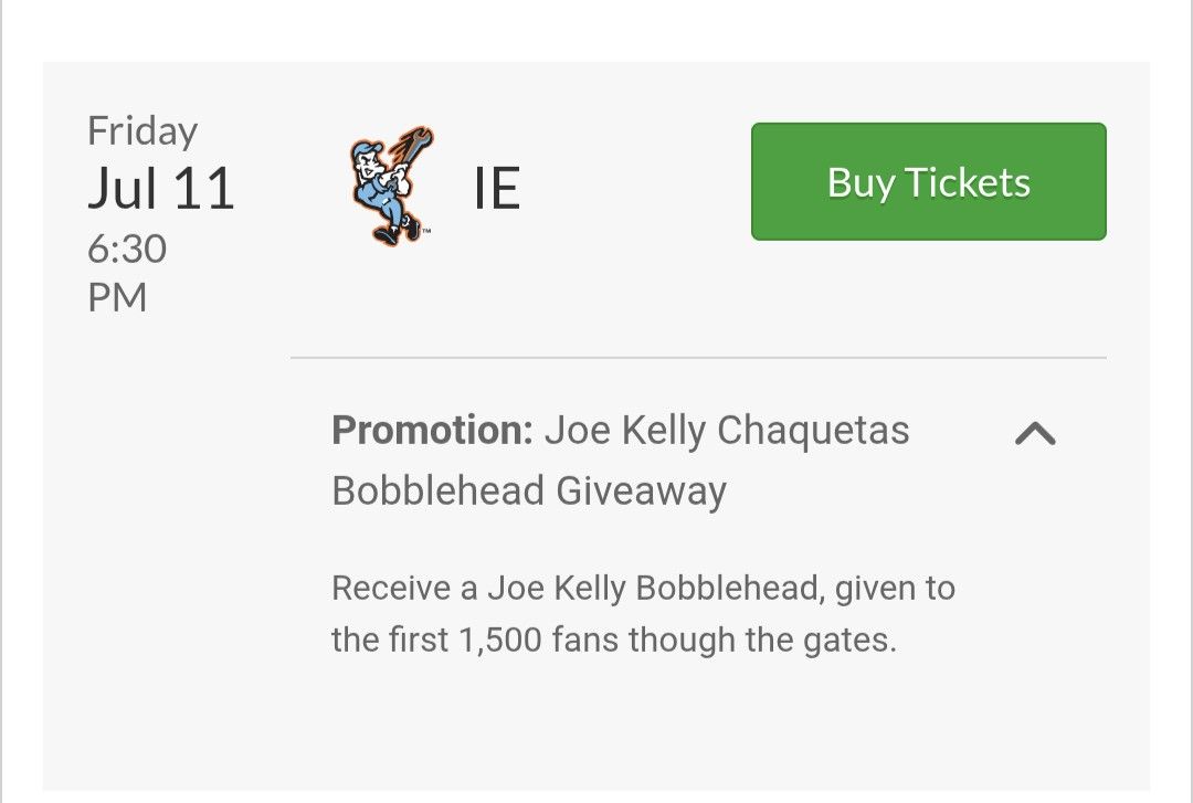 Ranch Cucamonga Quakes Game 7/11. 4 Tickets