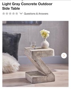 Concrete accent side table