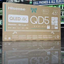 Hisense QLED  4K QD5 43” TV (Take It Home In Payments/ llévalo a casa en pagos 