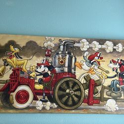 Disney Art Mickey Mouse And Friends Vintage Canvas