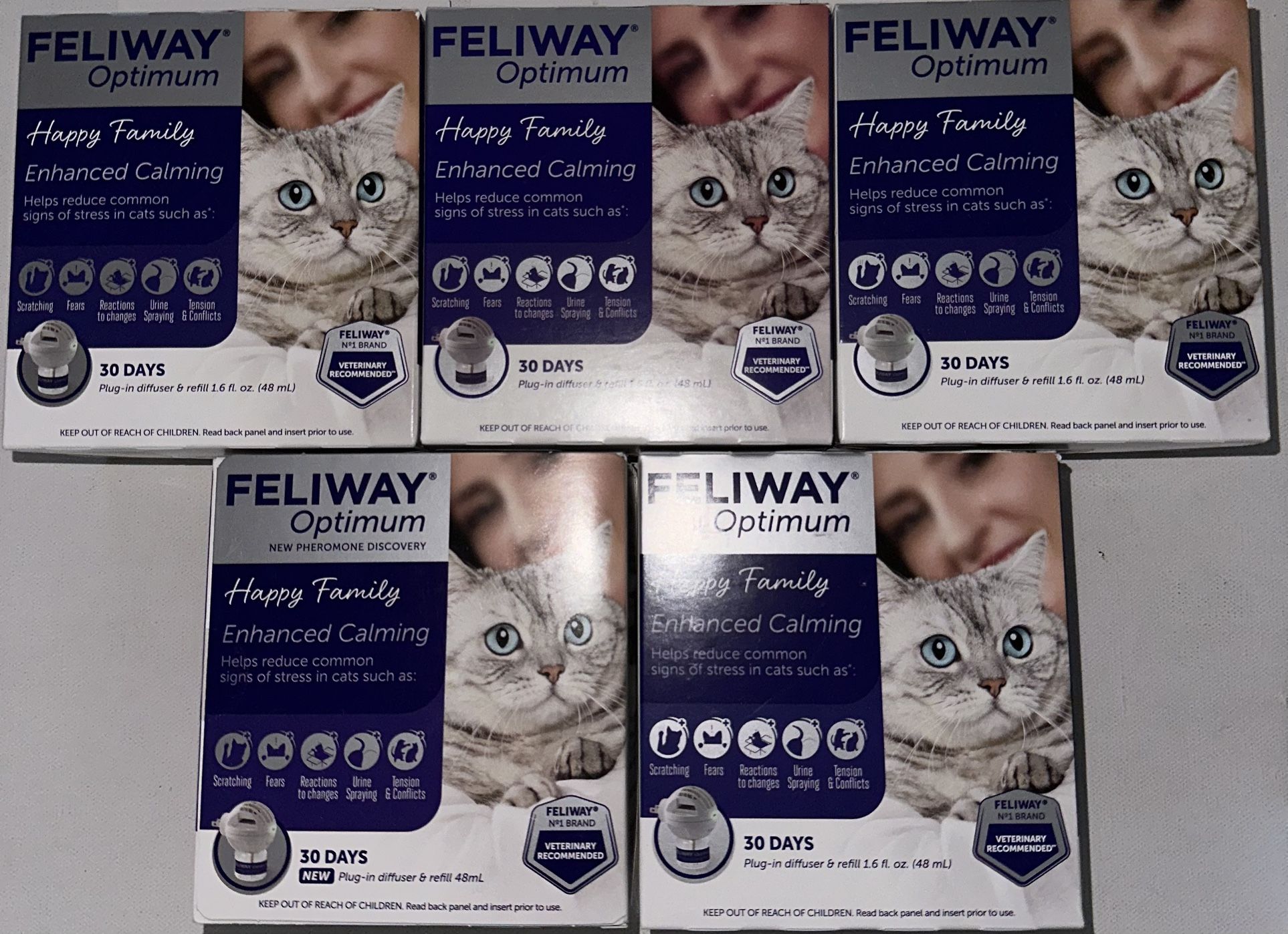 (5) Feliway Optimum Enhanced Calming Diffuser Kit 2026-2027