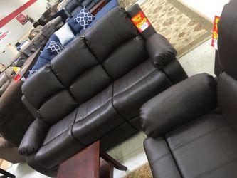 Leather sofa n loveseat recliners