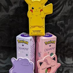 Colourpop x Pokémon Lip Balm Set Of 3 ~ Brand New Unopened