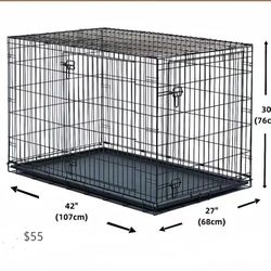46/42/36/30/24/18 inch Heavy Duty Dog Crate Cage with Wheels