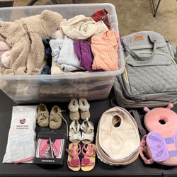 Baby Girls / New Mom Lot | Clothes Shoes Accessories Necessities Newborn - 3mo - 6mo - 9mo