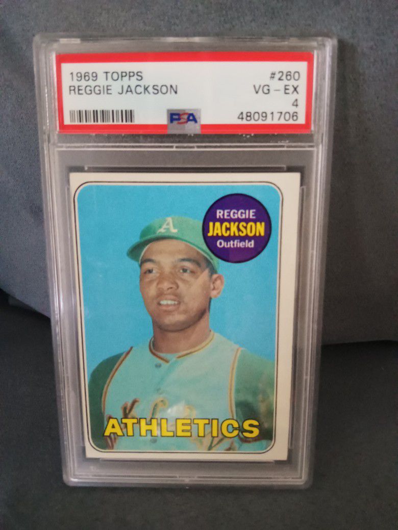 1969 Topps Reggie Jackson ROOKIE HOF PSA  only $250. Chicago Cubs Derek Lee signed jersey $200 See Our Other Great Sports Antiques Jewelry Art Beer Si