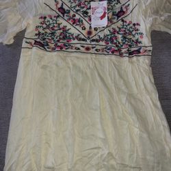 Plus Size Dress for Women, Women Loose Half Sleeve Plaid Lace Splice Embroidery Boho Dress Mini Dress Trendy

