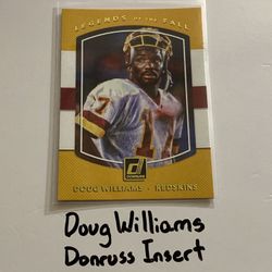 Doug Williams Washington Redskins QB Donruss Short Print Insert Card. 