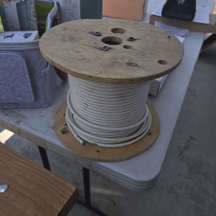 Partial Spool Of Coax Cable