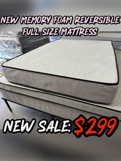 NEW MEMORY FOAM REVERSIBLE FULL SIZE MATTRESS