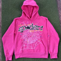 Sp5der Pink V2 Hoodie Brand New