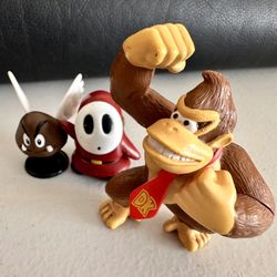 Nintendo Super Mario Figures - Donkey Kong, Shy Guy, & Paragoomba Flying Goomba