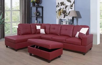 Sectional and ottoman