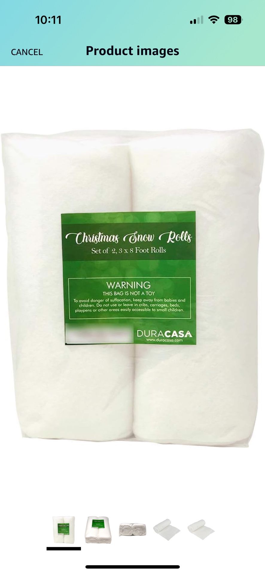 Christmas Snow Blanket Set of 2