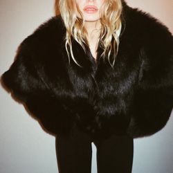 Khy Black Faux Fur Coat