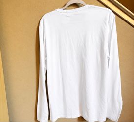 NEW Gymshark Sz L Men White Long Sleeve Shirt