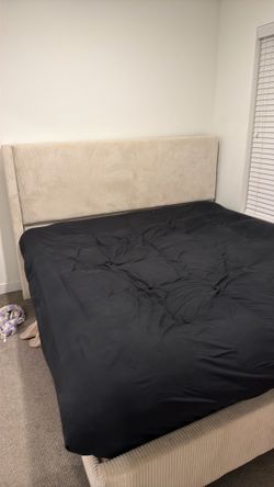 King bed frame with mattress