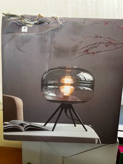 Mid Century Modern vintage glass lamp