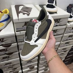 Aj1 low Nike Air Jordan 1 Low Travis Scott Medium Olive  Size 7,7.5,8,8.5,9,9.5,10,10.5,11,12 