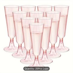Champagne Flutes Disposable Set 25
