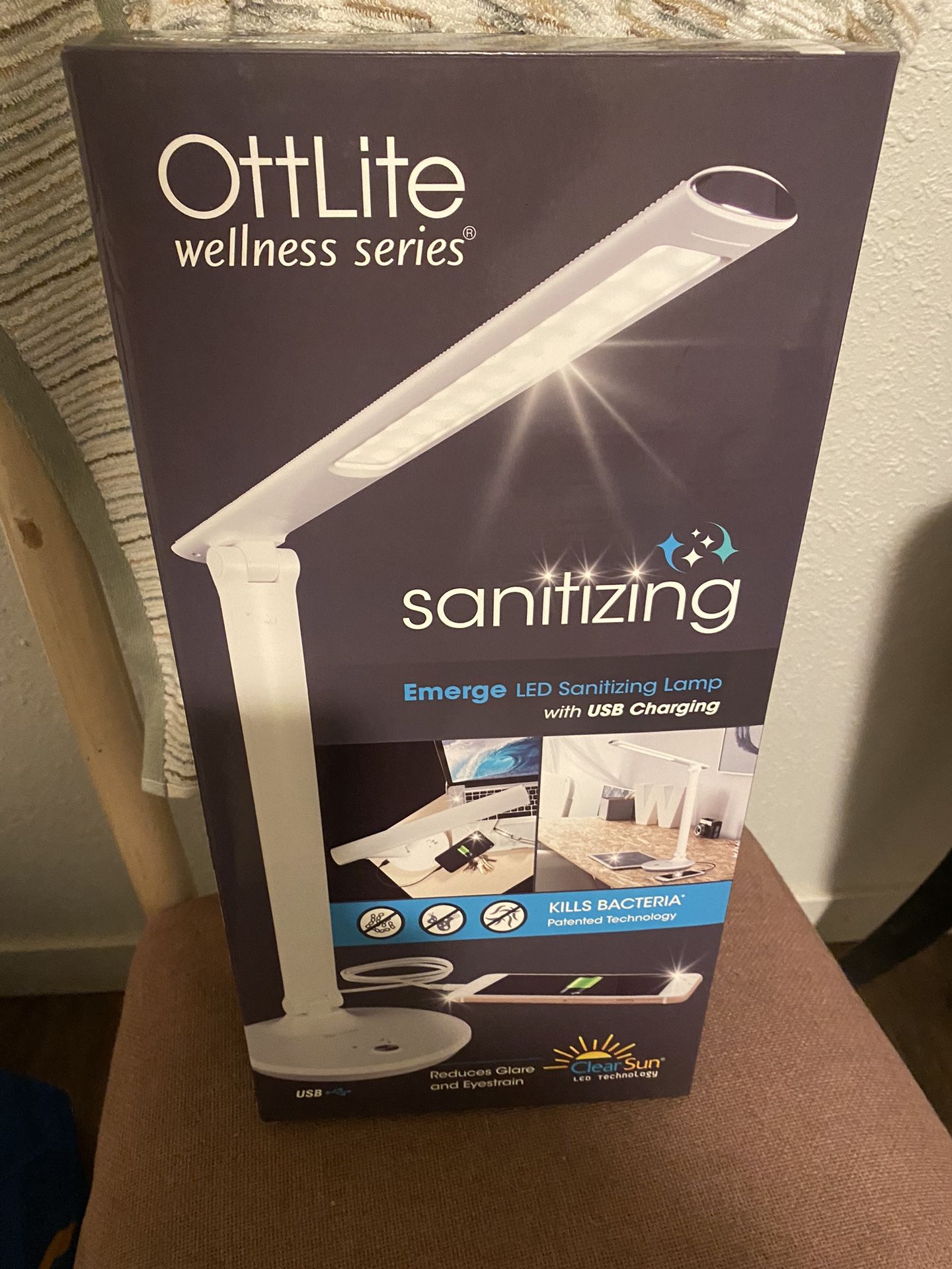 New OttLite Wellness Series Emerge LED Sanitizing Lamp