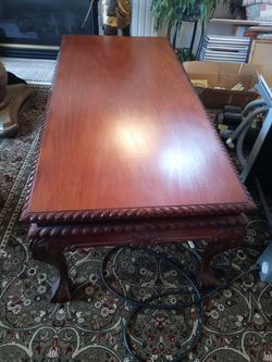 Hand carved coffee table