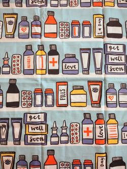 Medical Theme Cotton Fabric 