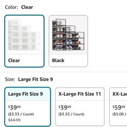 SEE SPRING Large 12 Pack Shoe Storage Box