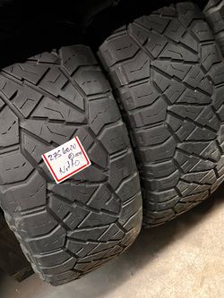2 USED 27560R20 NITTO All TERRAIN tires for $120 installed and balanced 275 60 20 275 60 R 20 27560R20 275/60/20 275/60/R20 Texas Extreme Tire Co.
