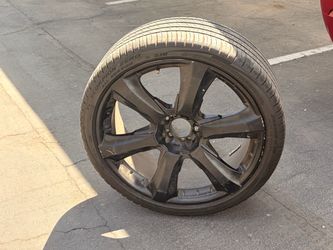 1 car tire and rim