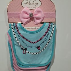 3 Pk Bibs +1 Headband 