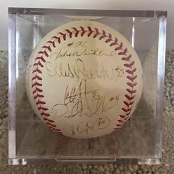 2002 Cleveland Indians Autographed Baseball With 13 Signatures 