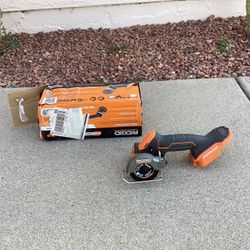 RIDGID 18V SubCompact Brushless Cordless 3 in. Multi-Material Saw (Tool Only) with (3) Cutting Wheels