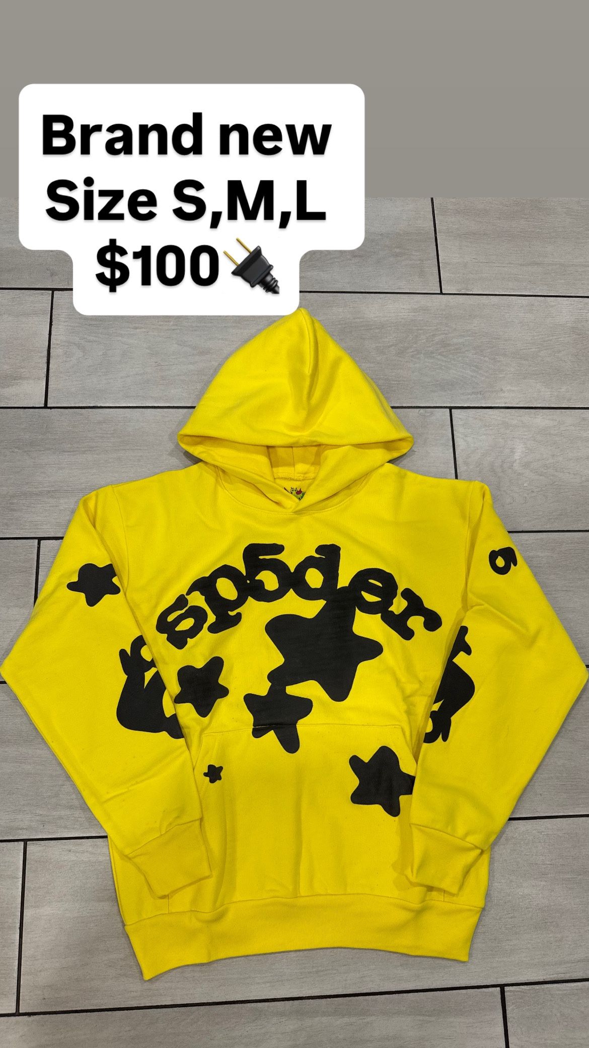 Spider Hoodie Yellow And Black 