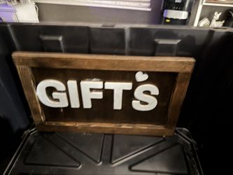 Handmade gifts sign for wedding