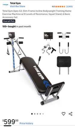 Total Gym Apex G3 (New in unopened box)