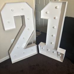 Marquee Numbers 4 Feet Tall Light Up