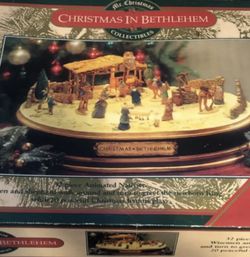 1997 MR CHRISTMAS 32 PC. ANIMATED NATIVITY SCENE "CHRISTMAS IN BETHLEHEM"