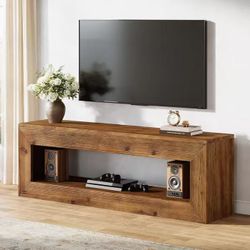 MM0017 47" Solid Wood TV Stand, Farmhouse Media Console for 32/43/55" TVs