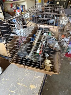 Large wire top small animal cage