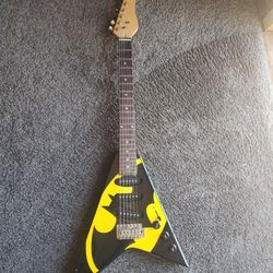 Flying V Custom Batman Electric Guitar 